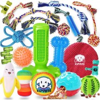 Dog Chew Toys for Puppy - 23 Pack Puppies Teething Chew Toys for Boredom, Pet Dog Toothbrush Chew Toys with Rope Toys, Treat Balls and Dog Squeaky Toy for Puppy and Small Dogs